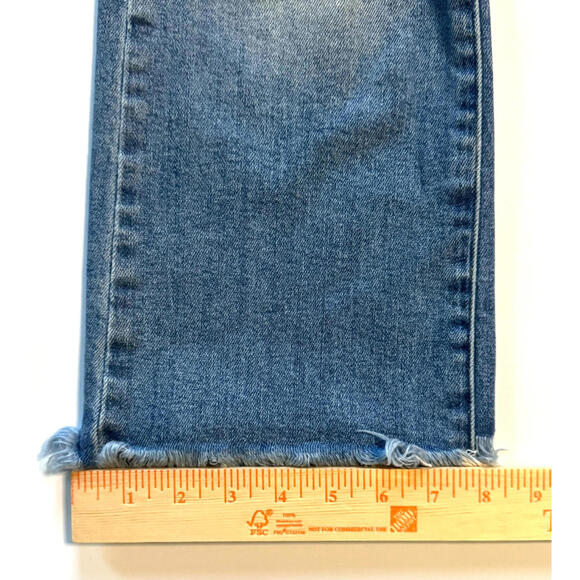 Women's Risen Flared Jeans juniors size 1 inseam 25 ripped & distressed Y2K - Picture 7 of 7